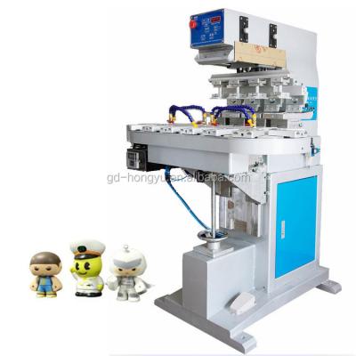 China Hot Printing Stores Factory Sale 4 Color Conveyor Pad Printer For Legos Toys for sale