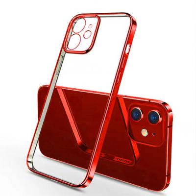 China Anti-fall For Iphone 12 mini 12 pro Max Space Clear Case Mobile Phone Cases Plating Tpu For Iphone 12 for sale