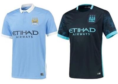 China Manchester City Custom Soccer Jersey For Men , Team Sportwears for Club for sale