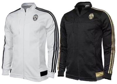 China Superstar Soccer Jacket Zip Football Tracksuit White Black Juventus for sale