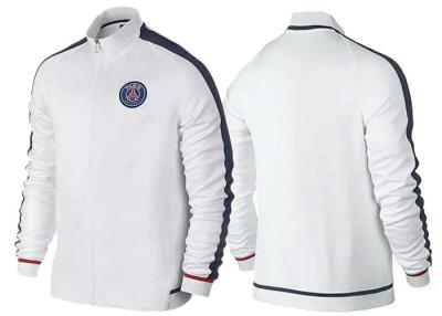 China White Soccer Sport Wear Football Jacket For Men Paris Saint Germain for sale