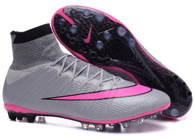 China Superfly Football Boots AG Men's Cleats Soccer Shoes Wolf Grey pink for sale