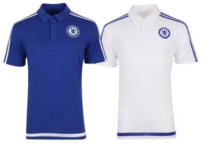 Chine Matraquez les T-shirts de polo de Chelsea d'équipe de football pour les hommes, original uniforme de polo bleu à vendre