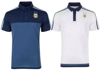 China 100% polyester mens Soccer Polo Shirts Embroidery Football Argentina for sale