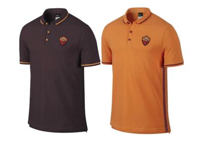 China Der Kamm-Polo-Hemd-Polyester-Marine-Blau Rom der offiziellen Fußball-Geschenk-Männer zu verkaufen