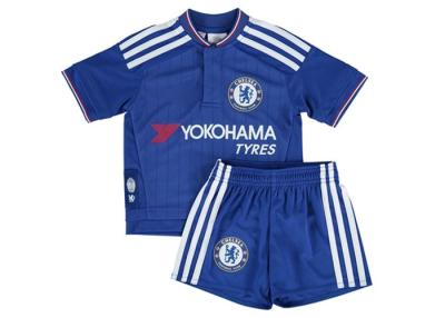 China Breathable Baby Kids Football Jerseys Kit Chelsea Home away 15 -16 Player Name for sale