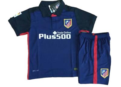 China Official Kids Soccer Jersey 15-16 Atletico Madrid Brand , Soccer Jersey Kids Set for sale