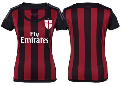 China Striped Womens Soccer Jerseys AC Milan Jersey ADIZERO Player Issue Magliot Trikot for sale