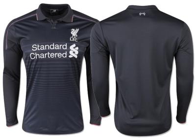 Chine Polyester 100% du polo des longs hommes de douille de débardeur de noir de Liverpool d'équilibre à vendre