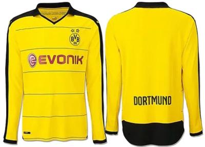 China Borussia Dortmund Long Sleeve Home Yellow Football Soccer Jersey Polo Wear for sale