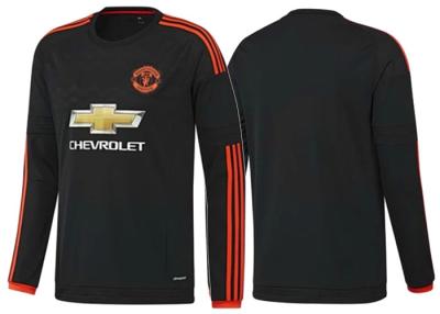 China Black Long Sleeve  Soccer Jersey Manchester United 3rd , Football Long Sleeve Shirts  for sale