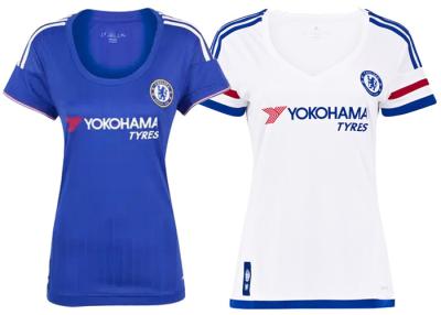 China Chelsea Classic Womens Soccer Jerseys Blue White Thai Premier League Printing Available for sale