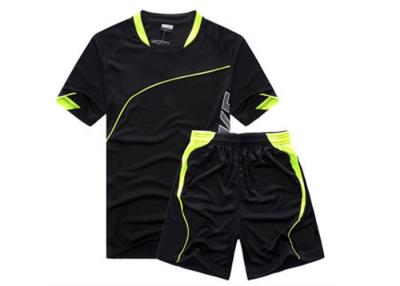 China Sportswear Kit Blank Soccer Jerseys For Men , blank team jerseys Black Yellow for sale