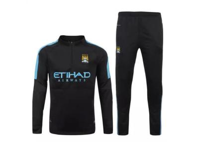 China Soccer Tracksuit Jackets Long Training Pants Sweater Hoody Manchester City Half Zip Sports for sale