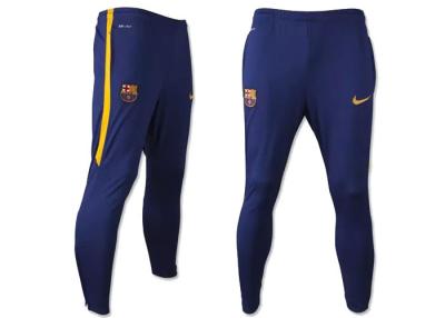 China Barcelona Navy Yellow Football Training Trousers Sports Dry Fit Long Pants Club for sale