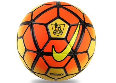 China Yellow Premier League PU Soccer Ball Granule Slip-resistant Seemless for sale