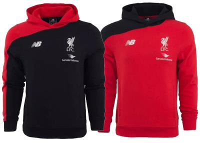 China Adultos negros rojos del fútbol del equipo del club de Livepool de las sudaderas con capucha de la camiseta de encargo del fútbol en venta