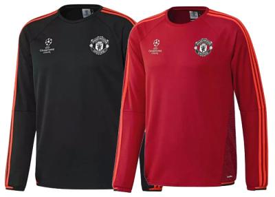 China Champions League Manchester United Custom Football Hoodies Red Black Orignal Thailand for sale