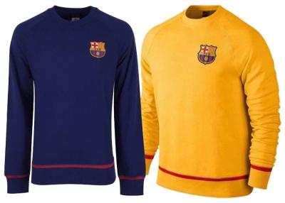 China Yellow Dark Blue Barcelona Soccer Sweater Football Training Customized for sale