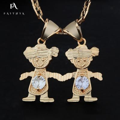 China FP0013 Faithya Beautiful Lowest Price Solid 10K Yellow Gold European Bead Charms Silver Necklace Pendant Gift For Birthday for sale