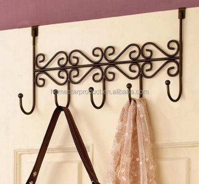 China Homestar Sustainable Over Door Wall Mount Metal Sliding Hook For Hat Clothes Hang for sale