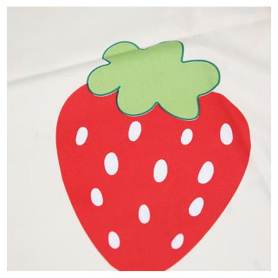 China Baby Cotton Home Choice Anti-static Wholesale Printed Strawberry Bedding Canvas Fabric for sale