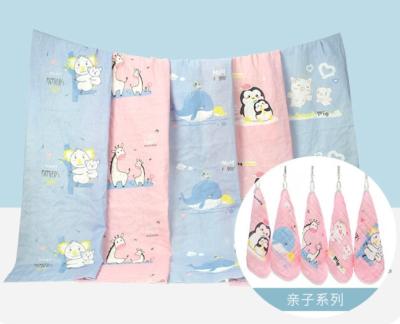 China Wholesale Safety Printed Baby Saliva Towel Square Anti-static Small Dyed Double Combed Muslin Cotton Fabric for sale