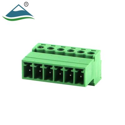 China PA66 Pluggable Pitch 3.81mm PCB Terminal Block Connectors Screw 300v8a High Quality for sale