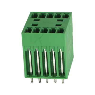 China Male Pitch Copper Alloy PCB Terminal Block Pluggable Terminal Block 3.5mm 3.81mm Aligned Double Row Pin Header for sale