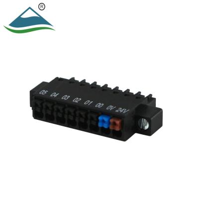 China PA66 Socket Push Wire Spring Terminal Block With Flange Screw Socket Connector 3.5mm Pitch for sale