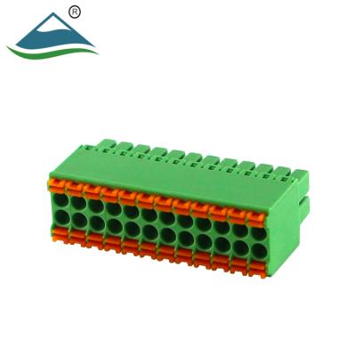 China Double PA66 Rows Pluggable Terminal Blocks Well Wire Connectors 3.5mm Pitch for sale