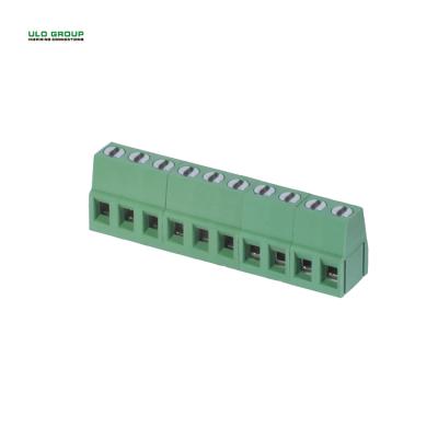 China Manufacturer PA66 (UL94V-0) 5.0mm Rising Clamp Speaker Wire PCB Plug In Screw Pitch Through Terminal Block for sale