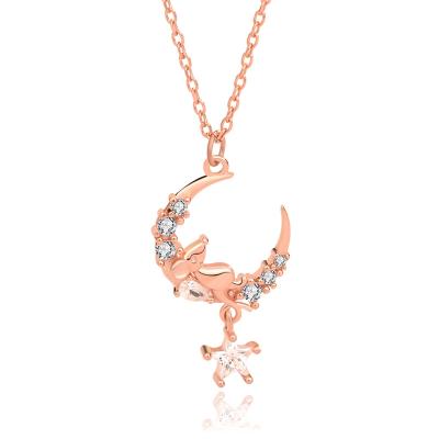 China New FASHIONABLE 925 Sterling Silver Mouse Animal Necklace for sale