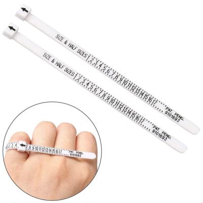 China Measure Finger Size Adjustable Ring Sizers Plastic Ring Size Finder UK USA Ring Sizing Tool for sale