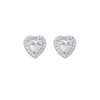 China TRENDY 925 Silver Heart Earrings Stud Earrings For Women for sale