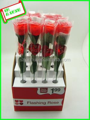 China interior & outdoor plastic red rose lover led flower for sale