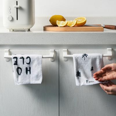 China Stored Cabinet Door Towel Rack Cabinet Door Rack Creative Plastic Hanger Multifunctional Kitchen Cloth Rack for sale