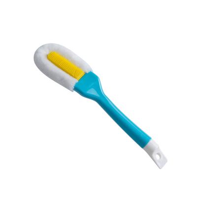 China Shoe Brush Fine Fiber Soft Bristle Shoe Brush Stabilized Feeds Shoe Brush Household Long Handle Foaming Brush for sale