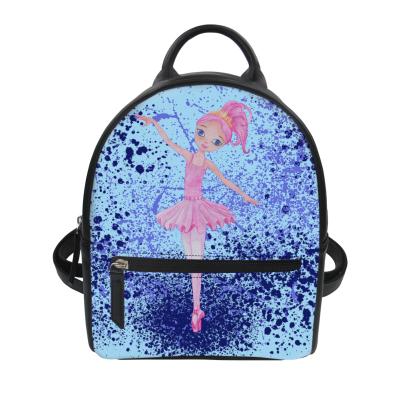 China Lady Mini PU Shoulder Backpack Girls PU Backpack Waterproof Luxury Ballet Design Mini Backpack for sale