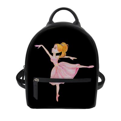 China Cartoon PU Mini Backpack Girls Ballet Girls Cartoon Mini Backpack Bag Waterproof Popular Cute Shoulder Backpack For Ladies for sale