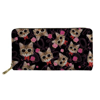 China Wholesale Custom High Quality Waterproof Women's Wallets Pinch Cardboard Cat Pet Printing Design Wallet for sale