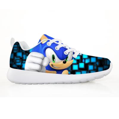 China EVA Fashion Children's Sport Sonic Running Shoe Boys Girl Sneaker Pretty Hedgehog Kids Casual Blast Lace-up Shoes for sale