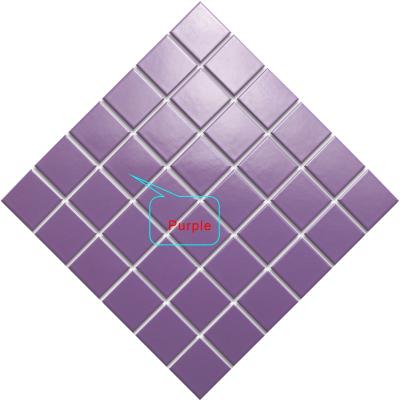 China Blue Parquet Swimming Pool Purple Ceramic Mosaic Swimming Pool Tiles Sale Subway Choice Multicolor Slab Supporting Feature Square Site WB81957 for sale