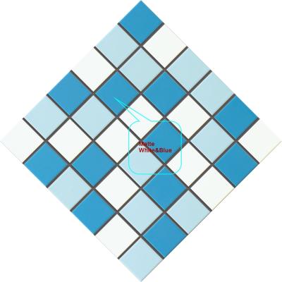 China Blue Ceramic Parquet Mix Mosaic Pool Tiles Sale Subway Choice Color Slab Backing Feature Square Site Original Technical Type for sale