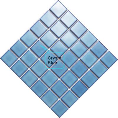 Cina Europe Ice Split Blue Gloss Ceramic Mosaic Floor Tiles Bathroom Tiles Swimming Pool Mosaic 2