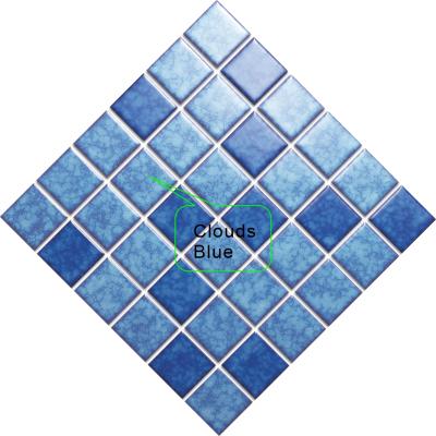 Cina Europe Ice Split Blue Gloss Ceramic Mosaic Floor Tiles Bathroom Tiles Swimming Pool Mosaic 2