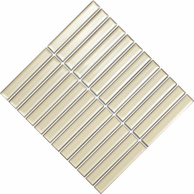 China Parquet stripe rectangle porcelain crystal mosaic tile 22x145mm porcelain slabs wall slabs design by Italy for living room reading room for sale