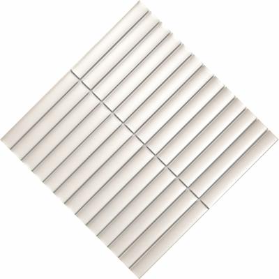 China Flat parquet stripe rectangle porcelain mosaic tile 20x145mm porcelain slabs wall tiles design by Italy for living room reading room for sale