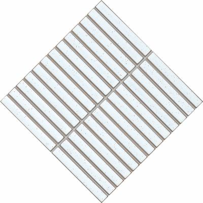 China Modern crystal stripe rectangle porcelain mosaic tile 20x145mm porcelain tiles wall tiles design by Italy for living room reading room Te koop