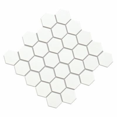 China Glossy HexagonTiles White Ceramic Black Mosaic Parquet Rabbit Wall Tiles Mosaic2